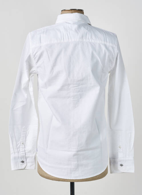 Chemise manches longues tissage popeline blanc BOBOLI garcon