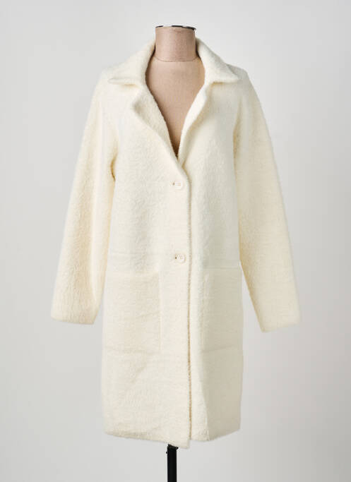 Manteau long coupe droite sans capuche beige LOLA ESPELETA femme