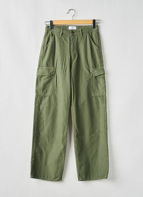 Pantalon cargo coupe droite taille normale vert LE TEMPS DES CERISES femme