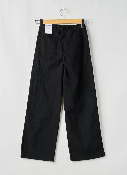 Pantalon large poches taille élastique noir GARCIA fille