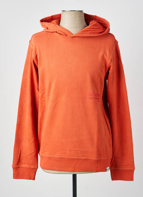 Sweat-shirt à capuche col rond manches longues orange GARCIA garcon