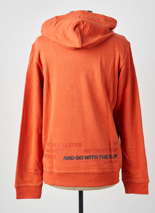 Sweat-shirt à capuche col rond manches longues orange GARCIA garcon