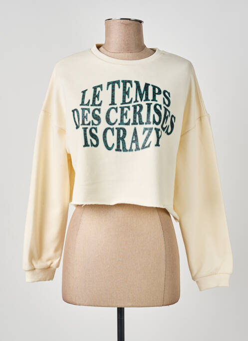 Sweat-shirt manches longues manches longues beige LE TEMPS DES CERISES fille