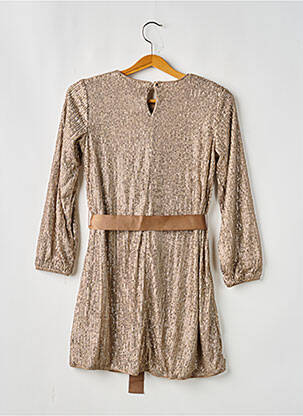 Robe mi-longue col rond manches longues or MAYORAL fille