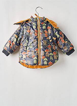 Parka fermeture zippée sur le devant a capuche jaune BOBOLI fille