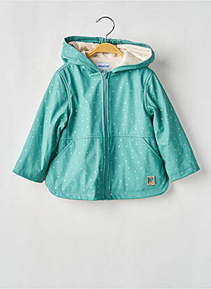 Imperméable coupe droite a capuche bleu MAYORAL fille