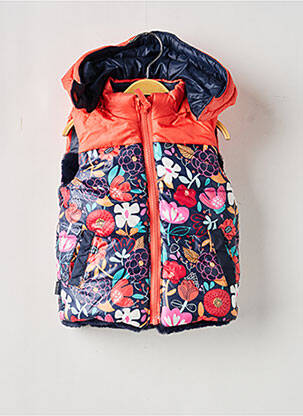 Doudoune col col montant a capuche bleu BOBOLI fille