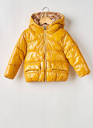 Doudoune manches longues a capuche jaune MAYORAL fille