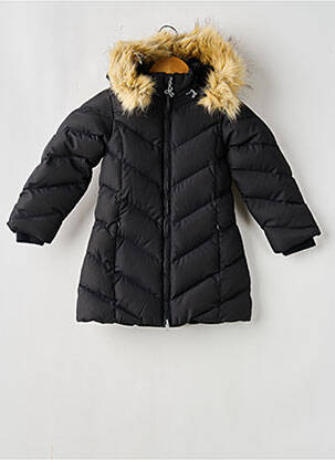 Doudoune manches longues a capuche noir BOBOLI fille