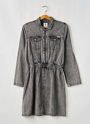 Robe mi-longue coupe évasée manches longues gris GARCIA fille