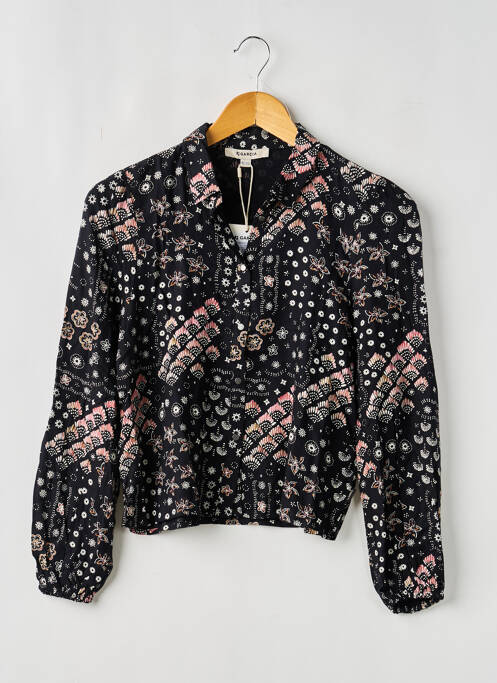 Chemisier coupe droite manches longues noir GARCIA fille