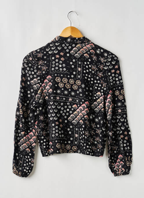 Chemisier coupe droite manches longues noir GARCIA fille