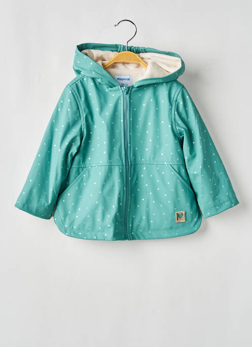 Imperméable coupe droite a capuche bleu MAYORAL fille