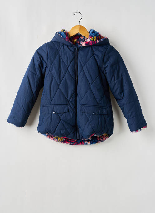 Doudoune manches longues a capuche bleu BOBOLI fille