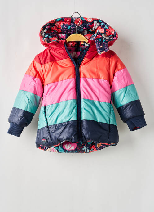 Doudoune manches longues a capuche rouge BOBOLI fille