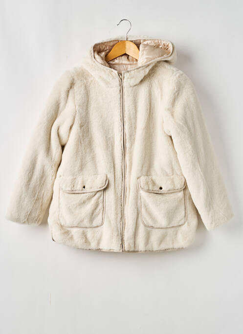 Manteau court coupe droite a capuche beige MAYORAL fille