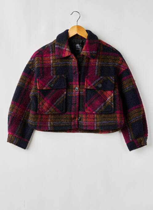 Manteau court coupe droite sans capuche violet LE TEMPS DES CERISES fille