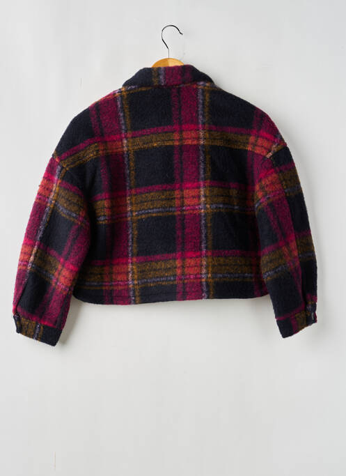 Manteau court coupe droite sans capuche violet LE TEMPS DES CERISES fille