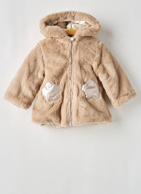 Parka fermeture zippée sur le devant a capuche beige MAYORAL fille