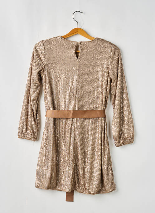 Robe mi-longue col rond manches longues or MAYORAL fille