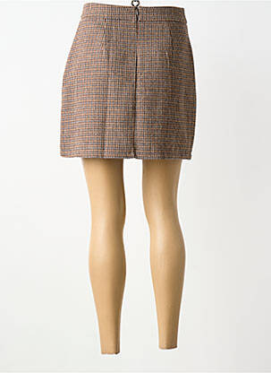 Jupe courte fermeture zippée au dos beige MOLLY BRACKEN femme