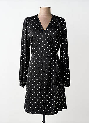 Robe mi-longue coupe fluide manches longues noir MOLLY BRACKEN femme