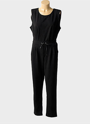 Combi-pantalon tissage crêpe manches courtes noir KAPORAL femme