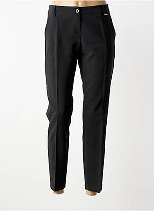 Pantalon 7/8 tissage popeline taille normale noir ARTIGLI femme