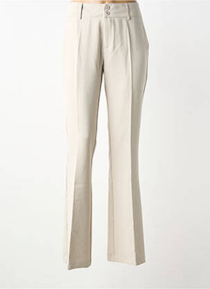 Pantalon flare taille normale taille normale beige TIFFOSI femme