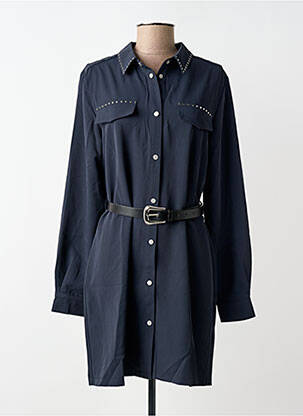 Robe mi-longue manches longues manches longues bleu TIFFOSI femme