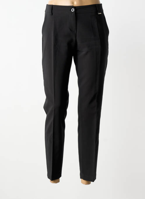 Pantalon 7/8 tissage popeline taille normale noir ARTIGLI femme