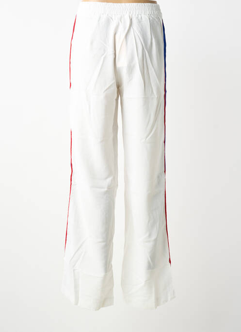 Pantalon droit tissage popeline taille normale blanc SHOWNY femme