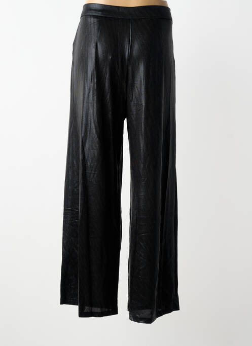 Pantalon large coupe fluide taille normale noir GOLDEN LIVE femme