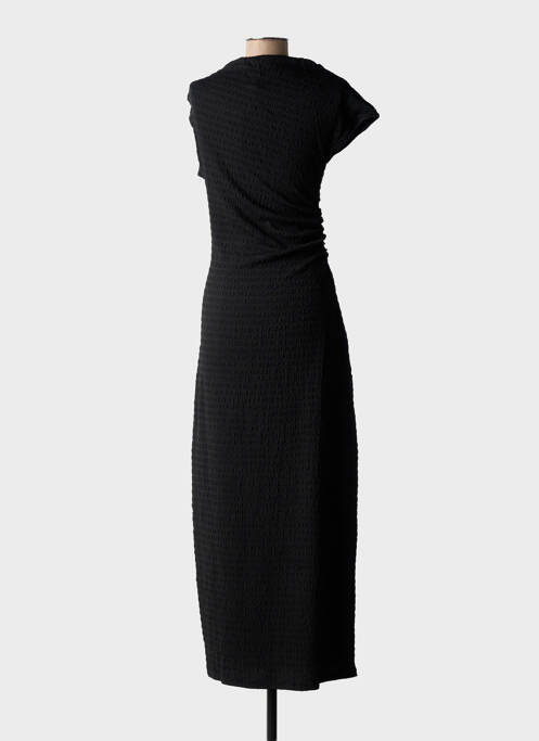 Robe longue manches courtes manches courtes noir UNIKA femme