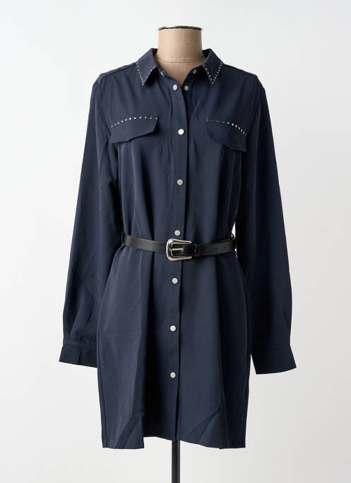 Robe mi-longue manches longues manches longues bleu TIFFOSI femme