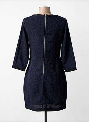 Robe courte manches 3/4 manches 3/4 bleu MOLLY BRACKEN femme