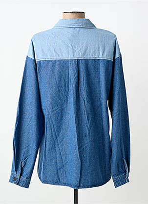 Chemisier coupe droite manches longues bleu ANDY & LUCY femme