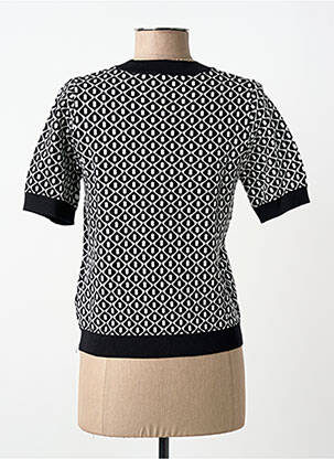 T-shirt imprimé fantaisie manches courtes noir MORGAN femme
