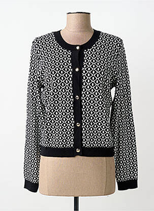 Gilet manches longues coupe cintrée noir MORGAN femme