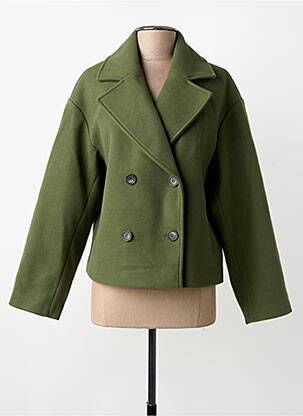 Manteau court fermeture boutonnée sur le devant sans capuche vert TIFFOSI femme
