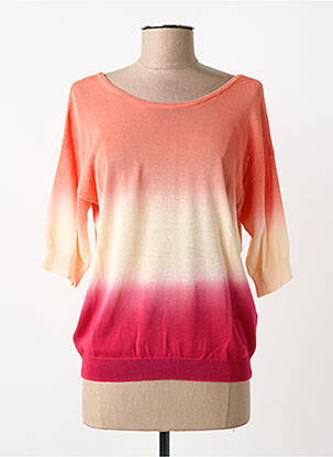 Pull coupe cintrée manches 3/4 orange MORGAN femme