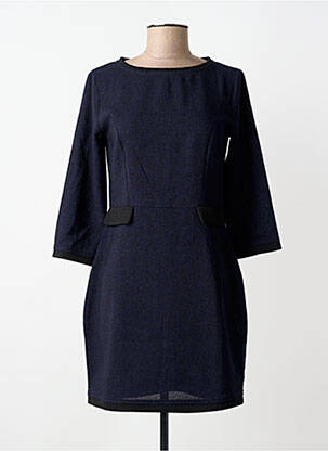 Robe courte manches 3/4 manches 3/4 bleu MOLLY BRACKEN femme