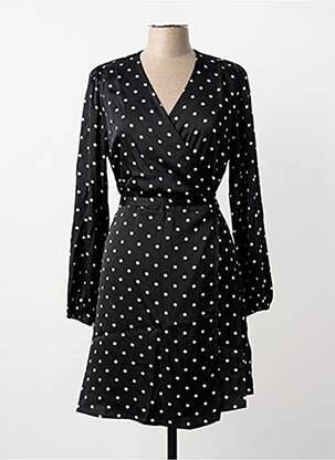 Robe mi-longue manches longues manches longues noir MOLLY BRACKEN femme