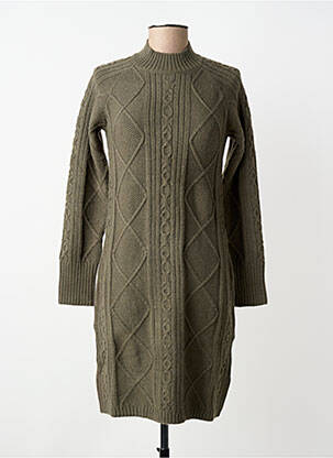 Robe pull stretch manches longues vert TIFFOSI femme