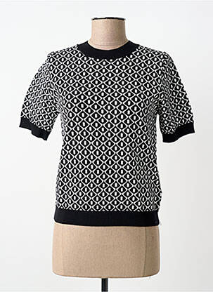 T-shirt imprimé fantaisie manches courtes noir MORGAN femme