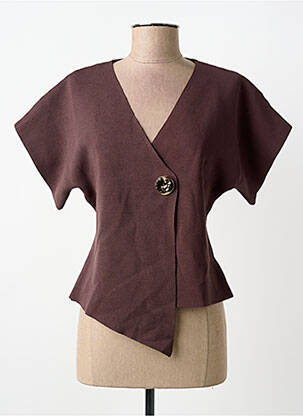 Veste casual coupe cintrée marron MOËWY femme