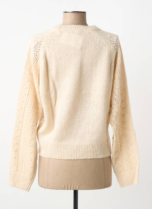 Pull coupe cintrée manches longues beige TIFFOSI femme