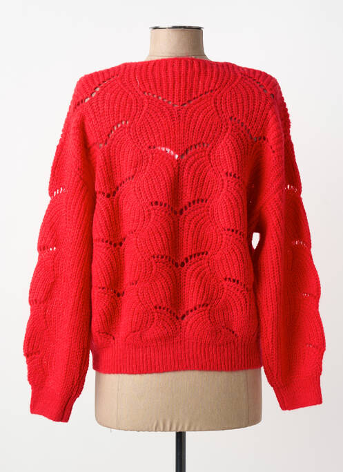 Gilet manches longues coupe cintrée rouge MOLLY BRACKEN femme