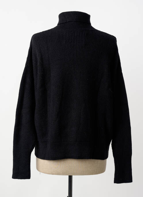 Pull col roulé maille tricot manches longues noir TIFFOSI femme