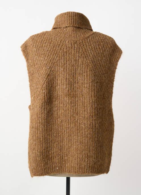 Poncho col roulé marron MOLLY BRACKEN femme